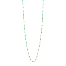Gigi Clozeau - Sautoir vert d'eau Classique Gigi, or jaune, 86 cm