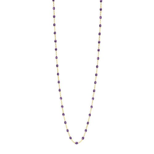 Gigi Clozeau - Sautoir violet Classique Gigi, or jaune, 60 cm