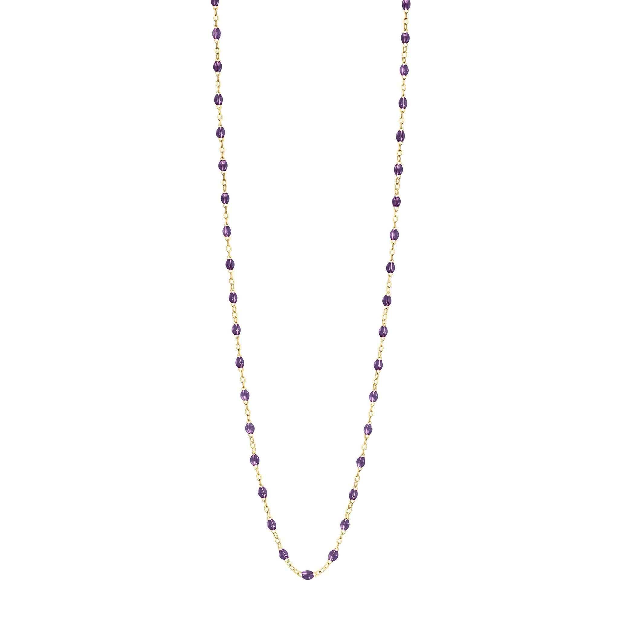 Gigi Clozeau - Sautoir violet Classique Gigi, or jaune, 86 cm