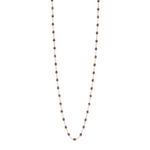 Gigi Clozeau - Sautoir violet Classique Gigi, or jaune, 86 cm