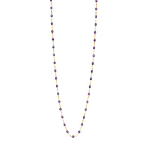 Gigi Clozeau - Sautoir violet Classique Gigi, or jaune, 86 cm