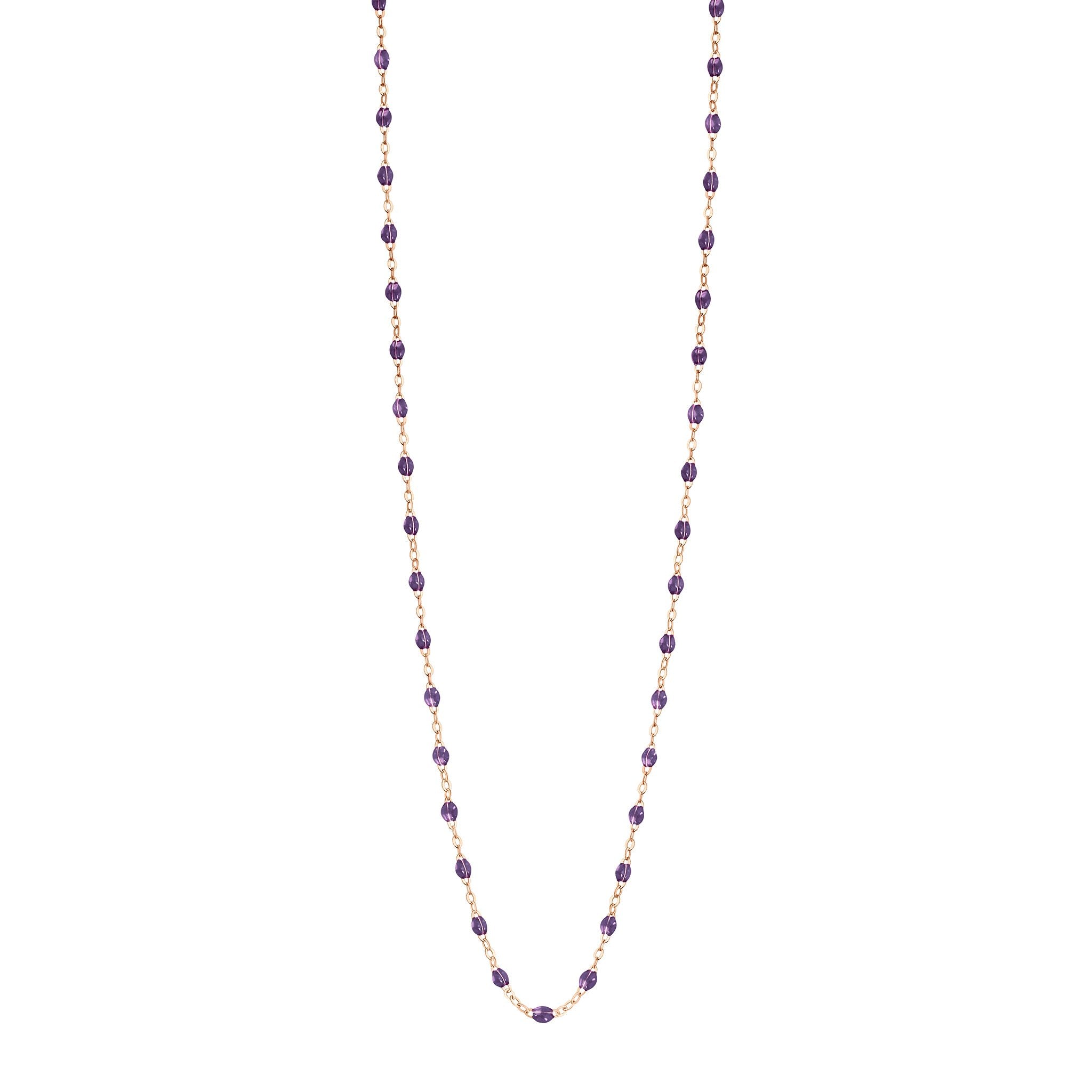 Gigi Clozeau - Sautoir violet Classique Gigi, or rose, 86 cm