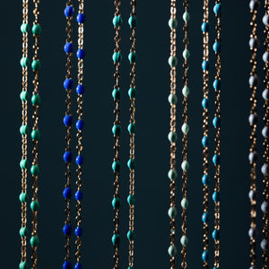 Gigi Clozeau - Bracelet bleu fluo Classique Gigi, or jaune, 18 cm