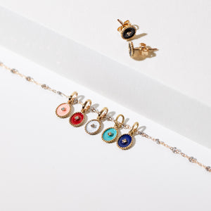 Gigi Clozeau - Boucles d'oreilles Etoile du Nord, résine noire, diamant, or rose